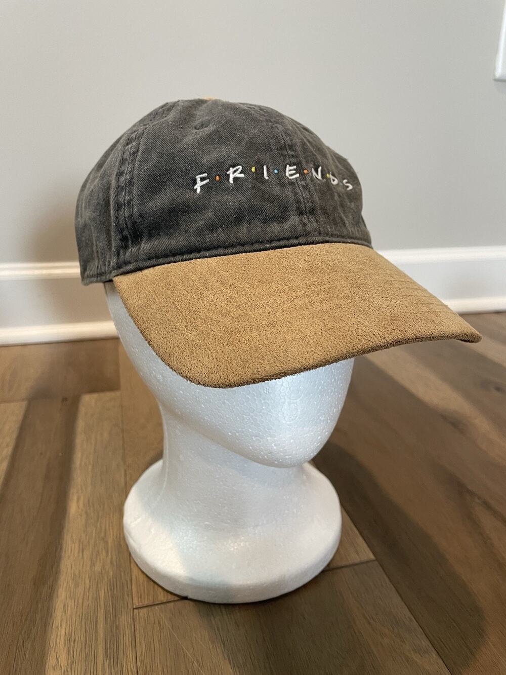 Friends TV Show Denim Baseball Cap Hat Adjustable Faux Suede Brim Matthew Perry